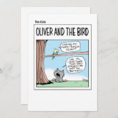 TEN CATS Cards - Oliver und Bird Einladung (Vorne/Hinten)