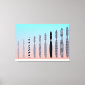 Ten Cat's Geometric Pattern Design  Leinwanddruck (Vorderseite)