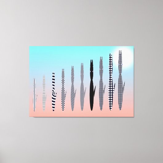 Ten Cat's Geometric Pattern  Leinwanddruck (Vorderseite)