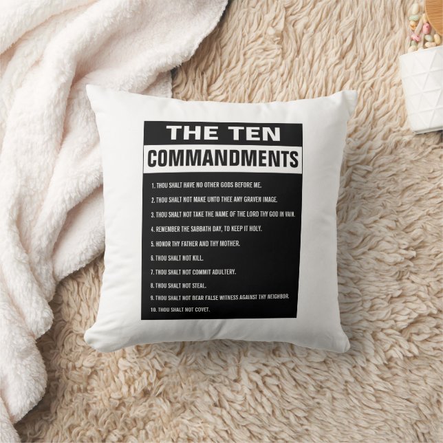Ten Commandments Bible Verse Christian Religious Kissen (Decke)