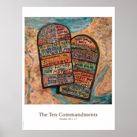 Ten Commandments Classroom Poster (Vorne)