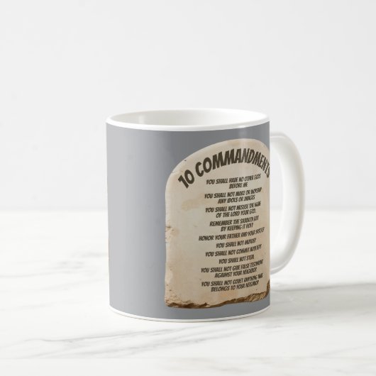 Ten Commandments Kaffeetasse (VorderseiteRechts)