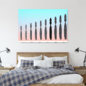 Ten Crochet Cats Geometric Pattern  Leinwanddruck (Insitu (Schlafzimmer))