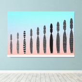 Ten Crochet Cats Geometric Pattern  Leinwanddruck (Insitu (Holzboden))