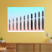 Ten Crochet Cats Geometric Pattern  Leinwanddruck (Insitu (Wohnzimmer))