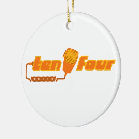 Ten-Four Retro COLUMBIUM Radio-Verzierung (Licht) Keramik Ornament (Links)