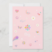 Ten Is A Vibe Retro Groovy Daisy 10th Birthday Inv Einladung (Rückseite)