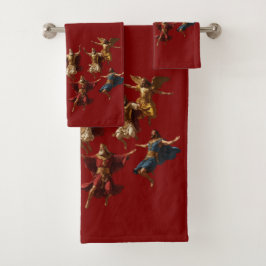 Ten Lords Leaping The Ten Commandments Vector Badhandtuch Set