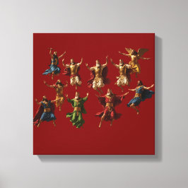 Ten Lords Leaping The Ten Commandments Vector  Leinwanddruck