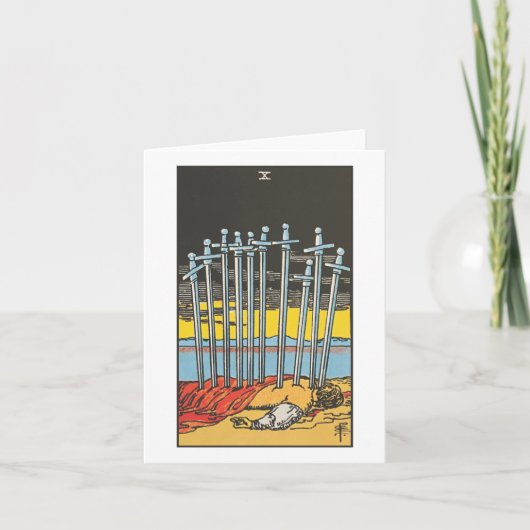 Ten of swords blank card karte (Vorderseite)