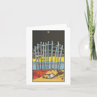 Ten of swords blank card karte