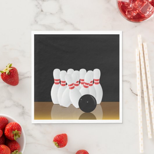 Ten Pin Bowling Strike Serviette (Beispiel)