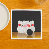 Ten Pin Bowling Strike Serviette