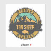Ten Sleep, Wyoming Aufkleber (Blatt)