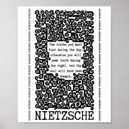 TEN TRUTHS Zitat von Nietzsche Poster