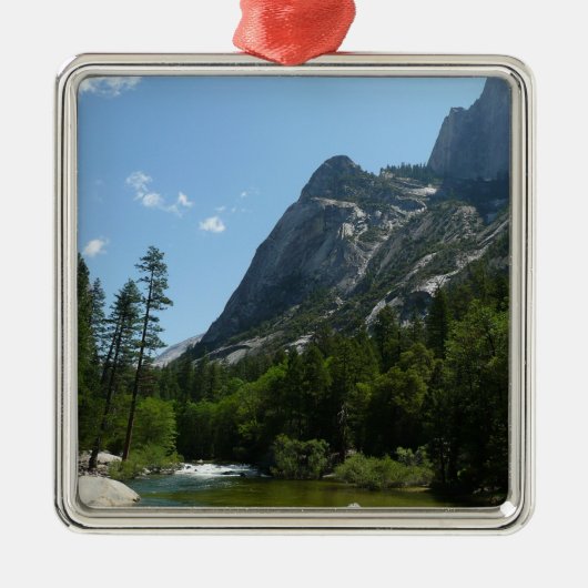 Tenaya Creek im Yosemite-Nationalpark Silbernes Ornament (Vorne)