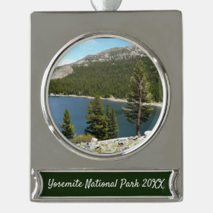 Tenaya Lake im Yosemite National Park Banner-Ornament Silber