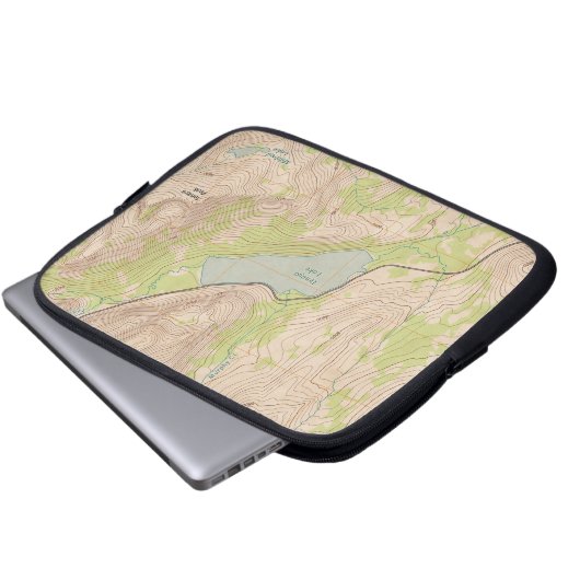 Tenaya Lake, Yosemite Topographische Karte Laptopschutzhülle (Vorne Knopf)