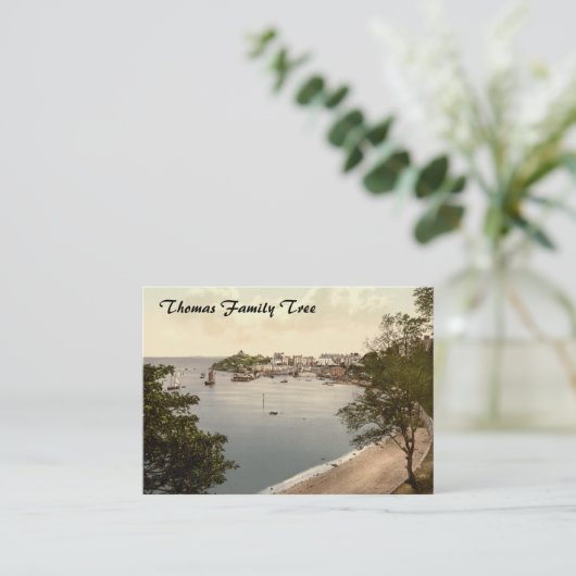 Tenby, Pembrokeshire, Wales Visitenkarte (Stehend Vorderseite)