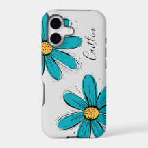 Tendenz: Gänseblümchen Teal-Tinten-Kunst