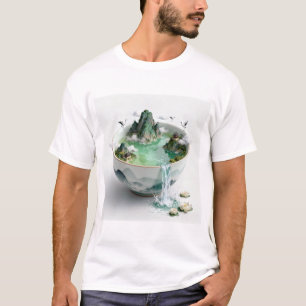 Tendenzielle chinesische Landschaft in einer Schal T-Shirt