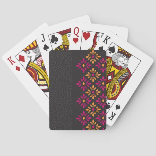 Tendenzielle schwarze und farbenfrohe Spielkarten (Rückseite)