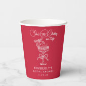 Tendenzrot Sie ist die Kirsche auf dem Sahnehäubch Pappbecher (Rückseite)