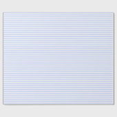 Tender Baby Blue Pale Sky Blue and White Stripe Geschenkpapier (Flach)