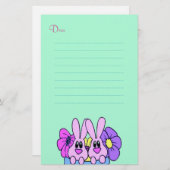 Tender Bunnies Briefpapier (Vorne/Hinten)