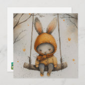 Tender Bunnies: Charme 🐇 Digital Feiertagskarte (Vorne/Hinten)