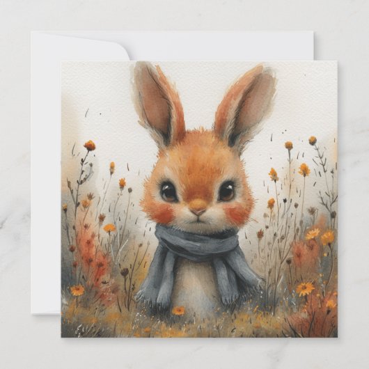 Tender Bunnies: Gekümmert Gedanken 🐇 Digital Feiertagskarte (Vorderseite)