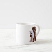 Tender Dog Cat Moment Espressotasse (Vorderseite Rechts)