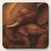 Tender Elephants Getränkuntersetzer Getränkeuntersetzer (Vorderseite)