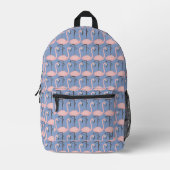 Tender Flamingo Muster Bedruckter Rucksack (Vorderseite)