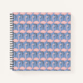 Tender Flamingo Muster Notizblock (Vorderseite)