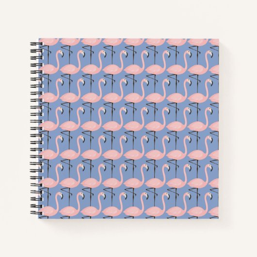 Tender Flamingo Muster Notizblock (Vorderseite)