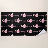 Tender Flamingo Serie Design 2 Strandtuch (Vorderseite)