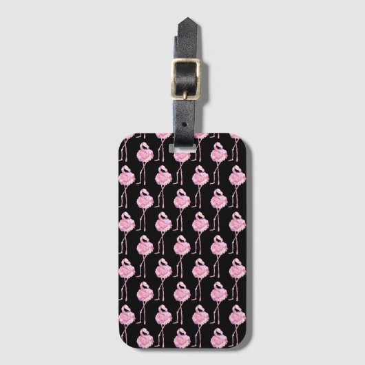Tender Flamingo Serie Design 3 Gepäckanhänger (Vorderseite Vertikal)