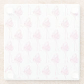Tender Flamingo Serie Design 3 Glas Untersetzer (Rückseite)
