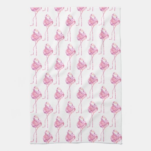 Tender Flamingo Serie Design 3 Küchentücher (Vertikal)