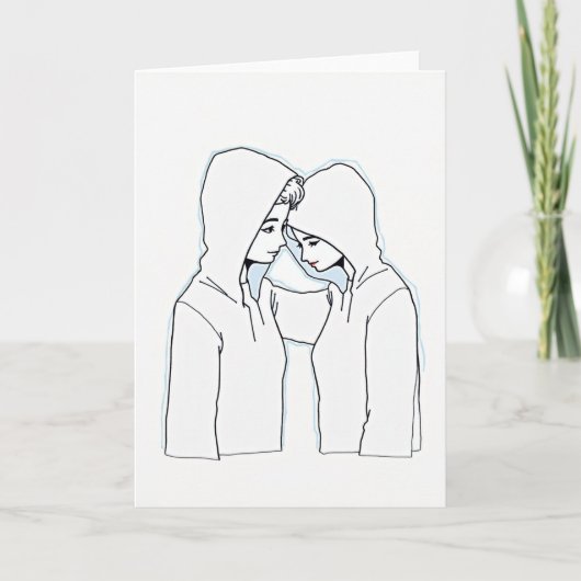 Tender Minimalist Love Card Karte (Vorderseite)