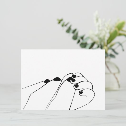 Tender Monochrome Mum Baby Hands (Stehend Vorderseite)