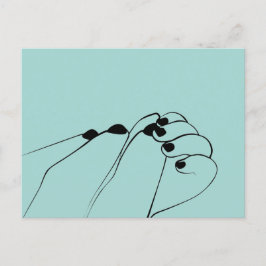 Tender Monochrome Mum Baby Hands Postkarte