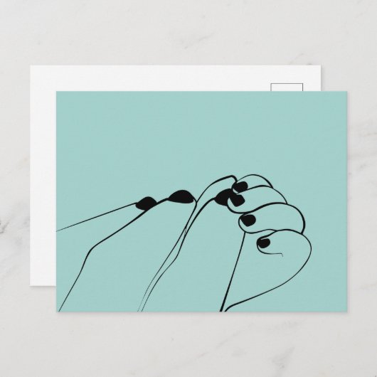 Tender Monochrome Mum Baby Hands Postkarte (Vorne/Hinten)