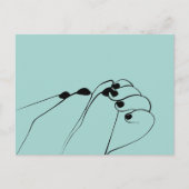 Tender Monochrome Mum Baby Hands Postkarte (Vorderseite)