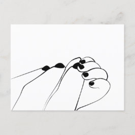Tender Monochrome Mum Baby Hands Postkarte