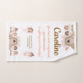 tender pink fairies salmon brown handtuch (Handtuch)