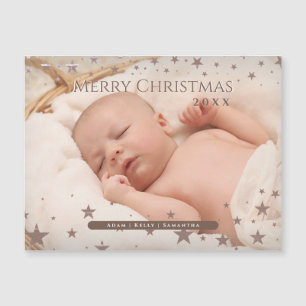 Tender Starry Weihnachten Personalisiertes Foto Ur Magneteinladung