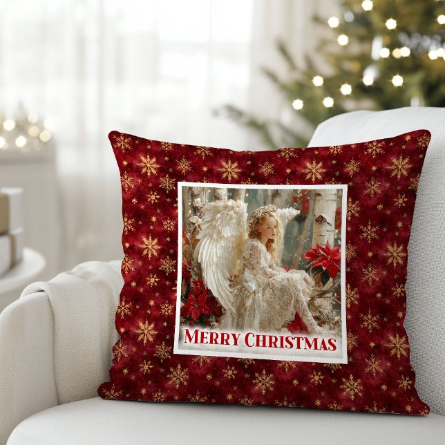 Tender Vintage Angel Christmas Gift Pillow Kissen (Tender Vintage Angel Christmas Gift Pillow)