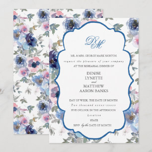 Tender Wedding Set Spun Sugar & Skydiver Blue Inv Einladung